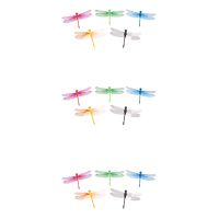 15Pcs 8cm 3D Artificial Dragonflies Fridge Magnet for Home Christmas Wedding Decoration, Colors Randomly Send