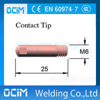 10ชิ้น MB15AK ติดต่อเคล็ดลับ MiG MAG ไฟฉายสิ้นเปลือง M6 * 25