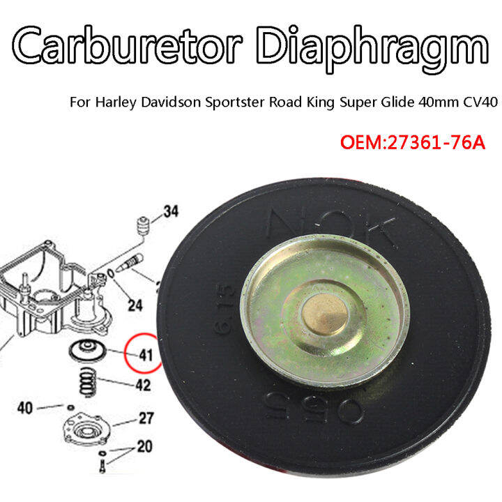 Carburetor Diaphragm Membrane Rubber Harley Davidson Sportster Road King Super Glide 40mm CV 40