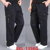 spring summer Men cargo pants zipper pockets cotton large size 6XL 7XL 8XL casual out door pants straight pants loose mferlier