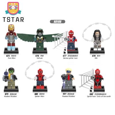 Tstarอีแร้งผ้าไหมสไปเดอร์แมน,X0168 Kids Toys บล็อกตัวต่อ【cod】