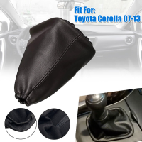 【2023】สีดำ Gear Stick SHIFT gaiter BOOT COVER PU หนังเกียร์ SHIFT COLLAR ภายในรถอุปกรณ์ตกแต่งสำหรับ Toyota Corolla 2007-13