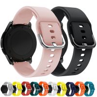 [HOT CHALIUIUILILXWE 607] สายรัดข้อมือซิลิโคนแท้20มม. สำหรับ Samsung Galaxy Watch Active 2 40/44มม. S3เกียร์3 41มม. 46มม. สำหรับ Huawei GT 2 42มม.