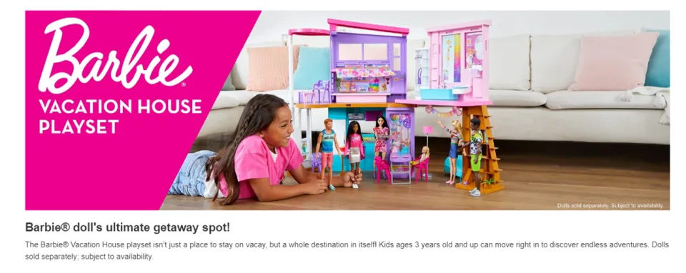 Barbie Vacation House & Doll Playset