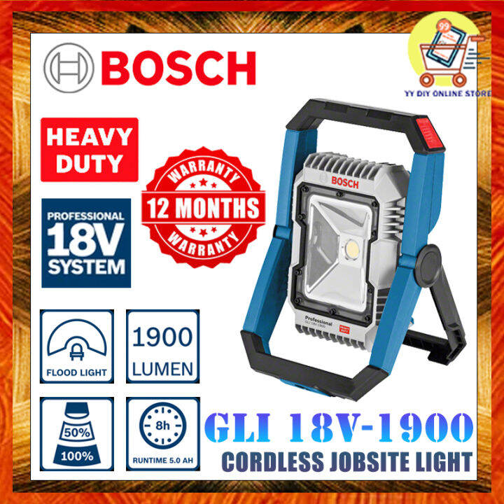 BOSCH GLI 18V-1900 PROFESSIONAL CORDLESS JOBSITE LIGHT GLI18V-900 ...