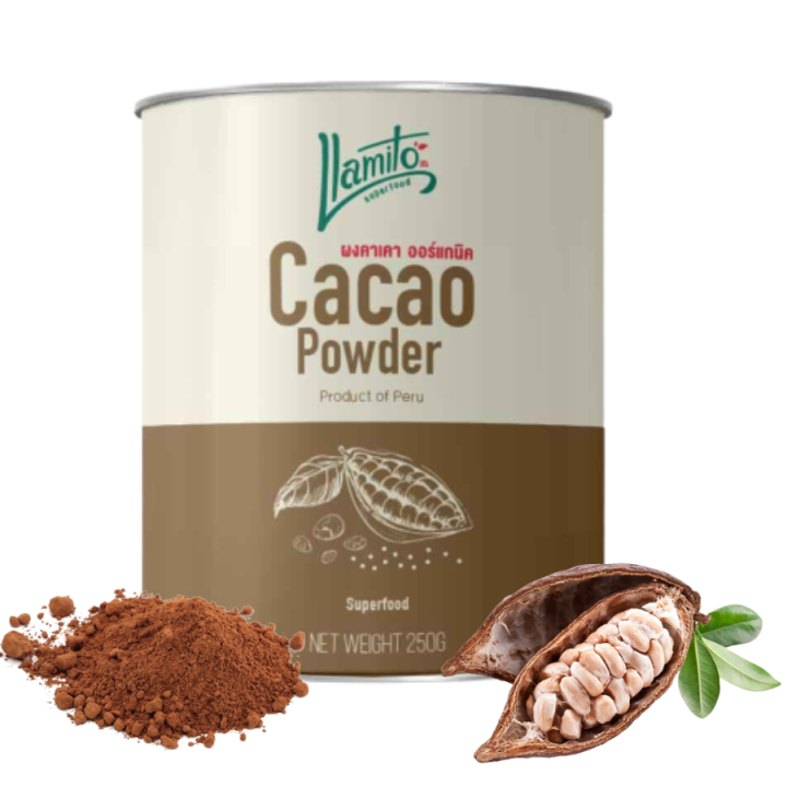 organic-cacao-powder-ผงคาเคา-ออร์แกนิค-คัดเกรดคุณภาพ-organic-cacao-ขนาด-250-กรัม