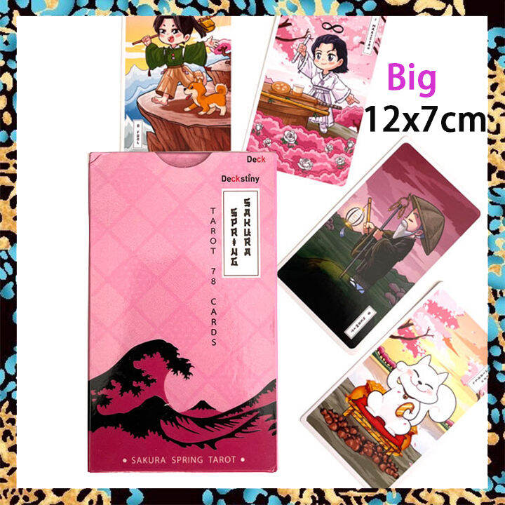 Sakura Spring Tarot Card Deck with Paper Guide Book Standard Big Size 12x7cm 78 Sheets