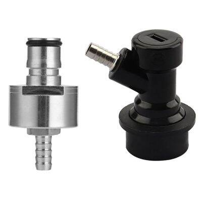 Beer Brewing Carbonation Cap with 5/16Inch Barb Ball Lock Disconnect Set,Fit Cola Soda Beer Most of Drink PET Bottles