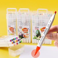 12/18/24/36/48Colors Markers Pen Set Highlighter Drawing Manga School Art Painting Supplies For Artist Korean Stationery
