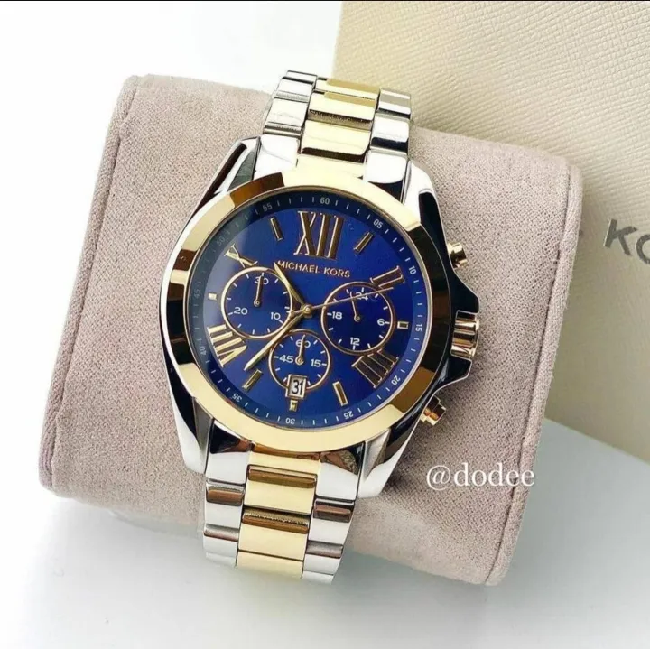 Michael Kors MK5976 Chronograph Navy Blue Dial Two-tone Women's Watch With  1 Year Warranty For Mechanism | Lazada PH