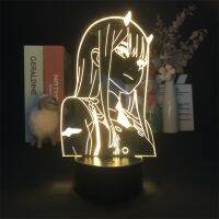 Zero Two Anime Figurine Light Child Bedroom Decorative Desk Lamp Cute Birthday Gift LED Manga Lamps Darling In The Franxx 002