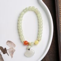 [COD] Hetian South Beeswax Hanging Ruyi An Lock Womens Ethnic Hand Decoration