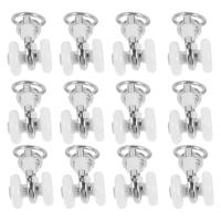 ﺴ❆❧ 20 Pcs Curtain Track Pulley Silent Roller Wheel Ceiling Hooks Electric Rollers Runner Carrier Transport Vehicle