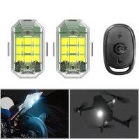 ✆✻┇ 4PCS 2PCS Wireless LED Drone Strobe Light for Motorcycle Car Bike Remote Control Anti-collision Warning Light Signal Light