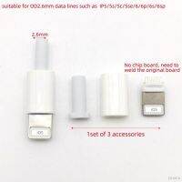 5ชุด Usb สำหรับ Iphone ปลั๊กตัวผู้เชื่อมด้วยชิปบอร์ดชิ้นส่วนอะแดปเตอร์สายข้อมูล2.6/3.0Mm Diy สายข้อมูลอินเตอร์เฟซ