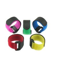 10pcs/lot 2cmx15cm nylon magic Tape with buckle cute colorful voltage and buckle cable tie plastic (nylon) cable ties