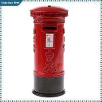 Lovver โลหะสีแดง Britain ลอนดอนสตรีทกล่องจดหมายกระปุกออมสิน Postbox กล่องใส่เงิน15ซม.