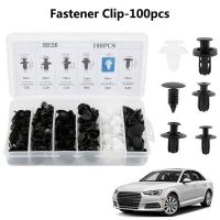 6ขนาด100Pcs Auto Fastener คลิปผสมรถ Body Push Retainer Pin Rivet กันชนประตู Trim แผง Retainer Fastener Kit