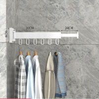 Folding Drying Rack Wall Mounted Space-Saver Retractable Clothes Hanger escopic Towel Rack Indoor Outdoor Rotating Organizer