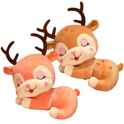 Stuffed Deer Plush Toy Soft Stuffed Animals for Girls Winter Decor for Sofa Table Office Bedroom Christmas Toys for Kids Teens Sons Daughters Birthday New Year Gift enhanced