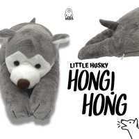 Little Husky Doll - หมอนตุ๊กตาฮัสกี้ ยางพาราปั่นแท้ ไม่ผสมใยสังเคราะห์ ปลอกผ้ากำมะหยี่ตุ๊กตา (ปลอกซิปถอดซักได้)