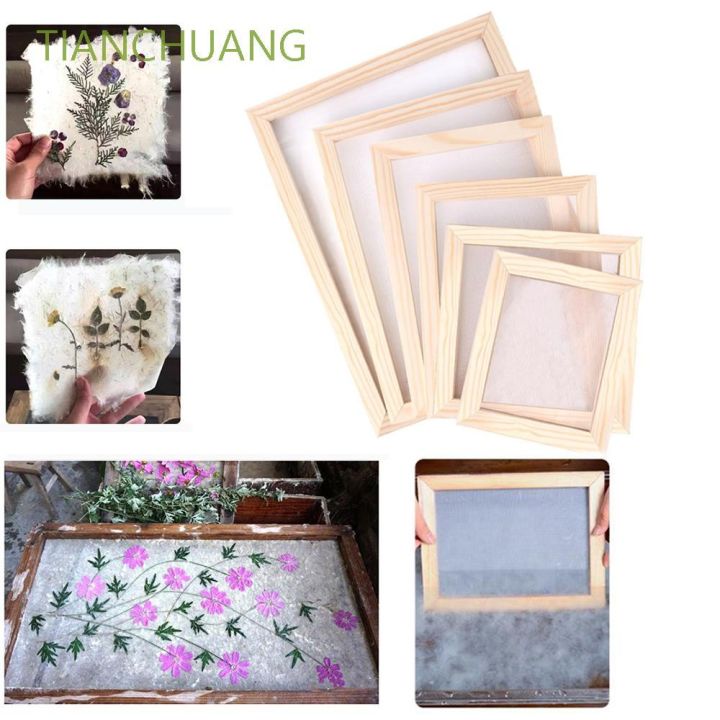 Retro Ancient Handcraft Wooden Recycling Paper Making Kit Screen
