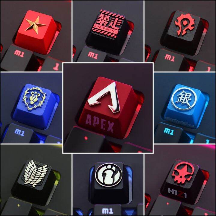 keycap-ปุ่มกดคีย์บอร์ด-โลหะผสม-ลายเกม-lol-dva-ow-eva-pikachu-superheroes-spider-man-iron-man-เหมาะกับของขวัญ