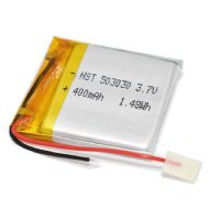 【100%-original】 【New arrival】 MP4ลิเธียมโพลิเมอร์503030 3.7V 450MAh นาฬิกาสมาร์ท LED ของเล่น GPS DVR เซลล์ชาร์จได้หูฟังบลูทูธ