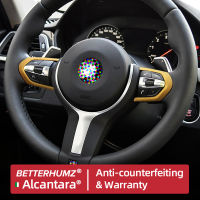 Alcantara สำหรับ BMW F30 F20 F21 F22 F32 X1 M3 M4 Series 1 2 3 4พวงมาลัยปุ่ม Trim กรอบรถอุปกรณ์ตกแต่งภายใน