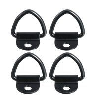 4Pcs Black Stainless Steel Cargo Tie-Down Anchors V-Ring Trailer Anchor Replacement for Truck Bed Car Trailers SUV Warehouses