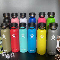 HY HydroFlasks 21Oz (621Ml) ขวดน้ำสำหรับเดินทางกลางแจ้งถ้วยน้ำร้อนสูญญากาศฉนวนกันความร้อนขวดมาตรฐานปาก Flex Cap