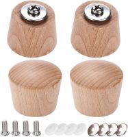 ETX4 Pieces Pot Lid Wood Knob Pan Lid Holding Handle Universal Kitchen Cookware Lid Replacement Knob