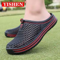 YISHEN Men Slippers Sandals Casual Shoes Hollow Out Lightweight Sandles Unisex Breathable Garden Summer Beach Zapatos Hombre House Slippers