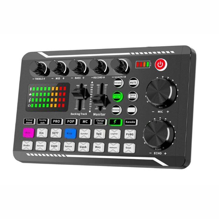 F998 Sound Card Microphone Sound Audio Interface Mixer Sound Card