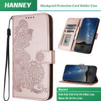 HANNEY สำหรับ Huawei P40 P30 P20 P10 P9 PRO Lite Mate 20 10 Pro Lite เคสโทรศัพท์เคสหนังลายดอกไม้แมนดาลาเมกะพียูกันกระแทก ฝาหลังแบบนิ่ม YTA-05