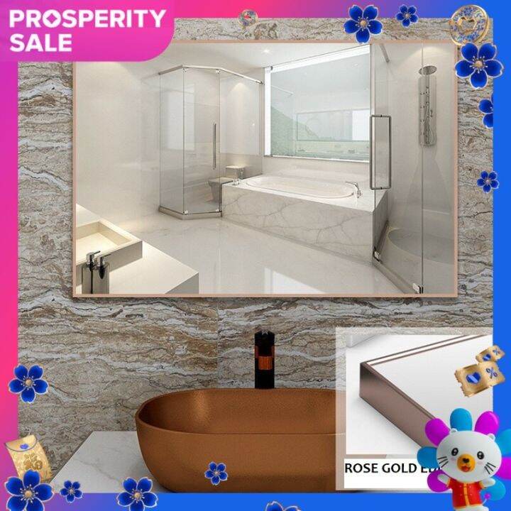 Wall Hanging Mirror SelfAdhesive WallMounted Glass Toilet Bathroom