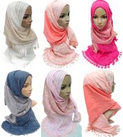 【YF】 Women Lady Striped Long Scarf Mulim Hijab Shawls Arab Shayla Headwear Turban 180cmx50cm