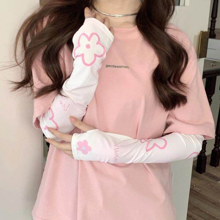 women-cute-flowers-ice-silk-arm-sleeve-uv-protection-arm-cover-cooling-warmer-running-golf-cycling-long-breathable-arm-sleeve