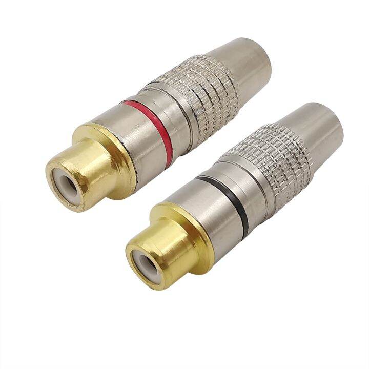 2/4/10Pcs Gold Plated RCA Female Jack Plug Connector Adapter for Solder