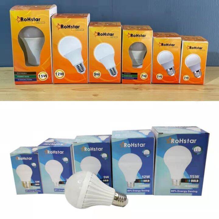 RoHstar LED Bulb Light Bulb 6500K Cool White 3w-15w E27 | Lazada PH