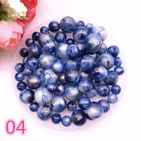 New 8 10 12 14mm Colour Gold Powder Round Acrylic Beads Spacer Loose Beads for Jewelry Making DIY Handmade Bracelet #04 Beads