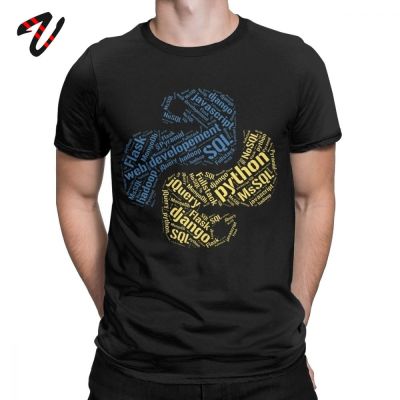 Graphic T-Shirts Vintage Python T Shirt Programmer Computer Software Developer  Men Tee Shirt Programming Coder Shirts Coding
