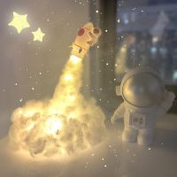 3D Print Space Astronaut Lamp Battery Powered Rocket Night Light For Space Lover Indoor Home Desk Light Decoration
