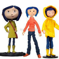 18เซนติเมตร Coraline และประตูลับอะนิเมะรูป Coraline รูปการกระทำ Coraline เสื้อกันฝน Ver Figurine Collection Model ตุ๊กตาของเล่น