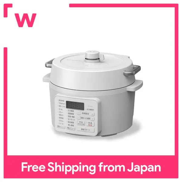 Iris Ohyama Electric Pressure Pot 2.2L 2WAY Type Grill Pot 6 Types  Automatic Menu 65 Menu Listing PC-MA2-W White ｜ DOKODEMO