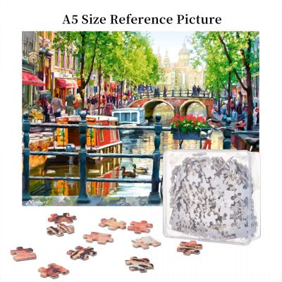 Amsterdam Landscape Wooden Jigsaw Puzzle 500 Pieces Educational Toy Painting Art Decor Decompression toys 500pcs