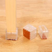 ❇▼✐ Chair Leg Caps Transparent Silicone Furniture Feet Table Leg Covers Wood Floor Protectors Felt Pads Prevent Scratches Round