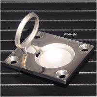 ☃☈■ Wooeight 48x38mm High Quality 316 Stainless Steel Boat Accessories Marine Ring Handle Cover Flush Hatch Locker Cabinet Pull Lift