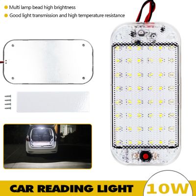 48 LED Panel Light Car Interior Reading Lamp High Brightness Cabin Lights for Van Truck RV Boat Camper Lights Strip 12V 24V