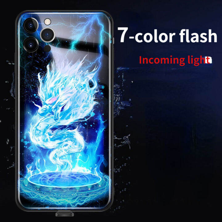 เคสโทรศัพท์ไฟสีสันสดใส-led-เข้ามาสำหรับเคสโทรศัพท์ซัมซุงเคสโทรศัพท์-s23-s23ultra-s23plus-s21plus-s22plus-s22ultra-s20fe-บวก-a72-a12-a71-a52-a51-a32-note10-10plus-note20ultra-a53ยิ้มหมาป่า